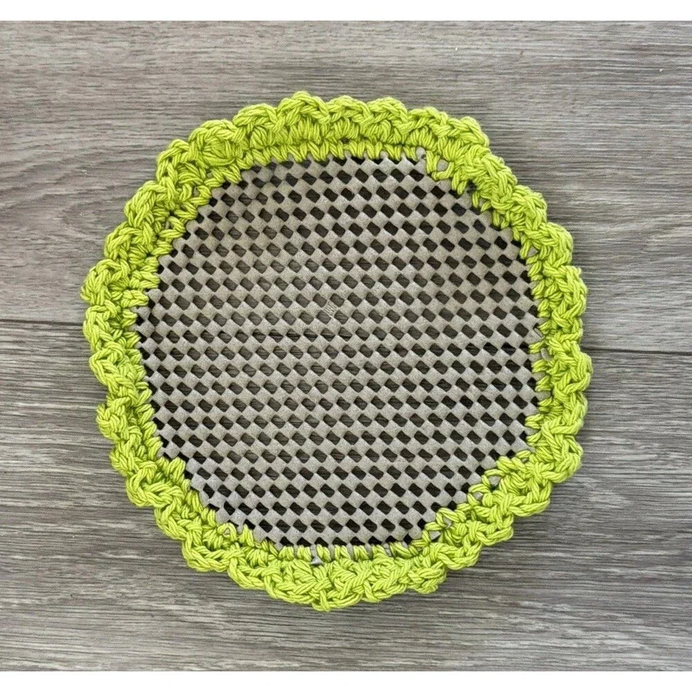 Handmade Crochet Jar Opener Gripper With Crochet Edge Kitchen Accessory Gift 6”
